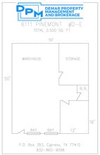 6101 Pinemont Dr, Houston, TX à louer Plan d’étage- Image 1 de 1