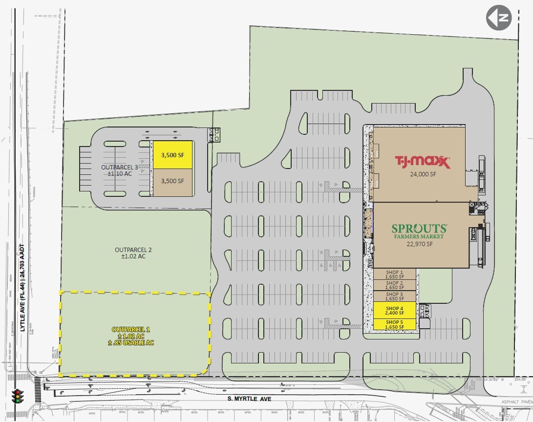 507 S Myrtle Ave, New Smyrna Beach, FL for lease Site Plan- Image 1 of 6