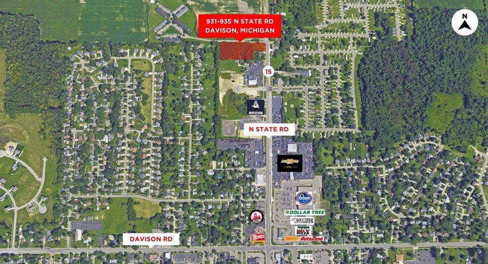 931-935 N State St, Davison, MI à vendre - Photo du bâtiment - Image 1 de 1