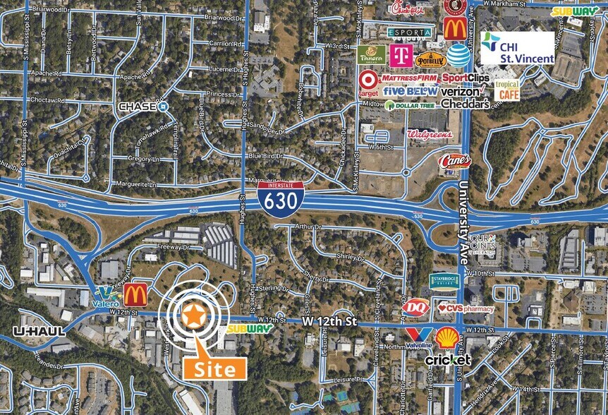 6805 W 12th St, Little Rock, AR à louer - Photo du bâtiment - Image 2 de 9