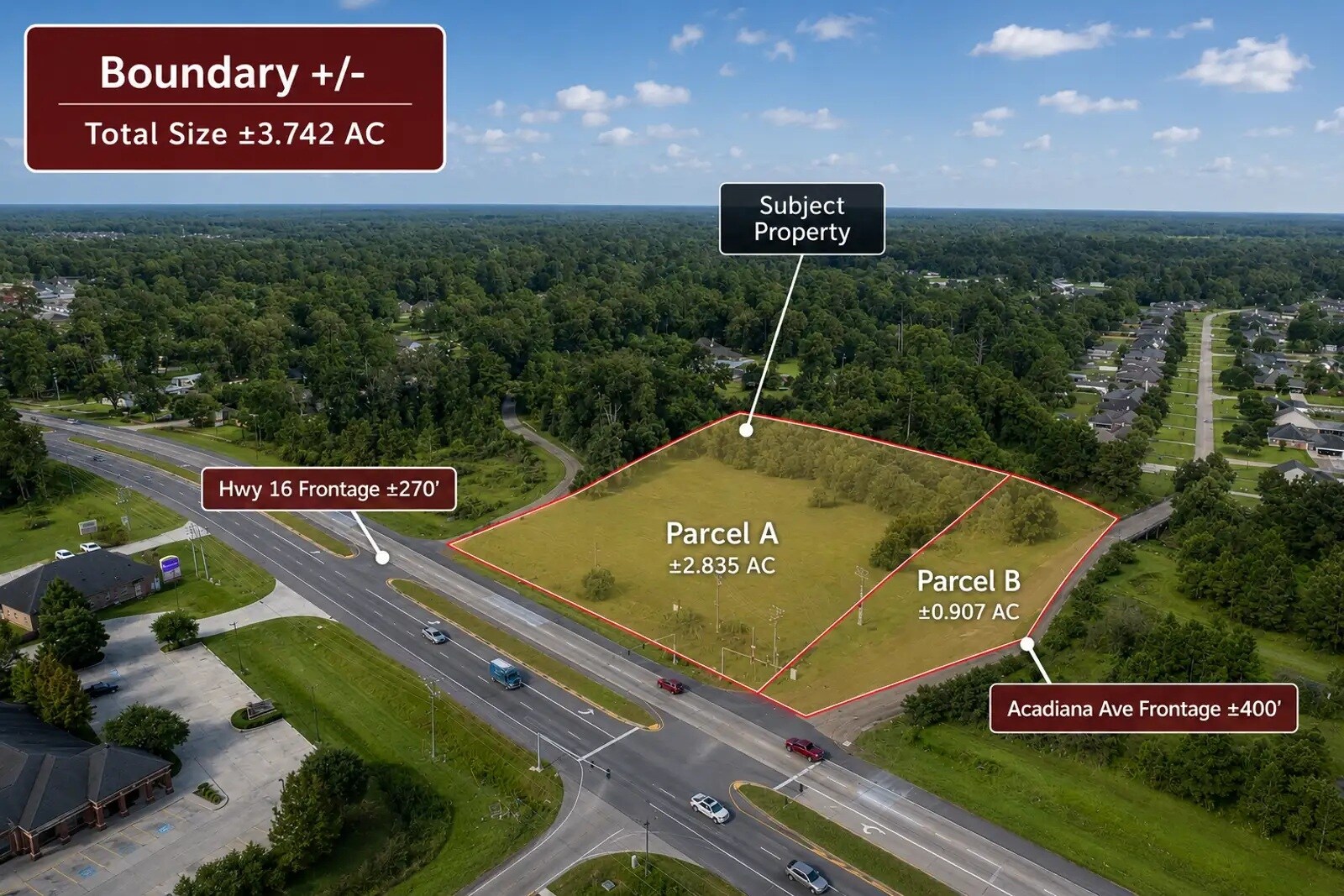 32880 LA Highway 16, Denham Springs, LA for sale Aerial- Image 1 of 8