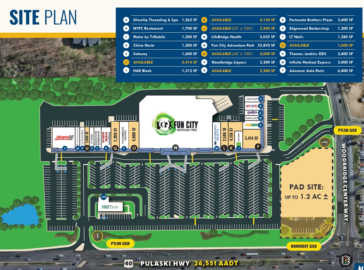 Woodbridge Center Way, Edgewood, MD à louer Plan de site- Image 1 de 1