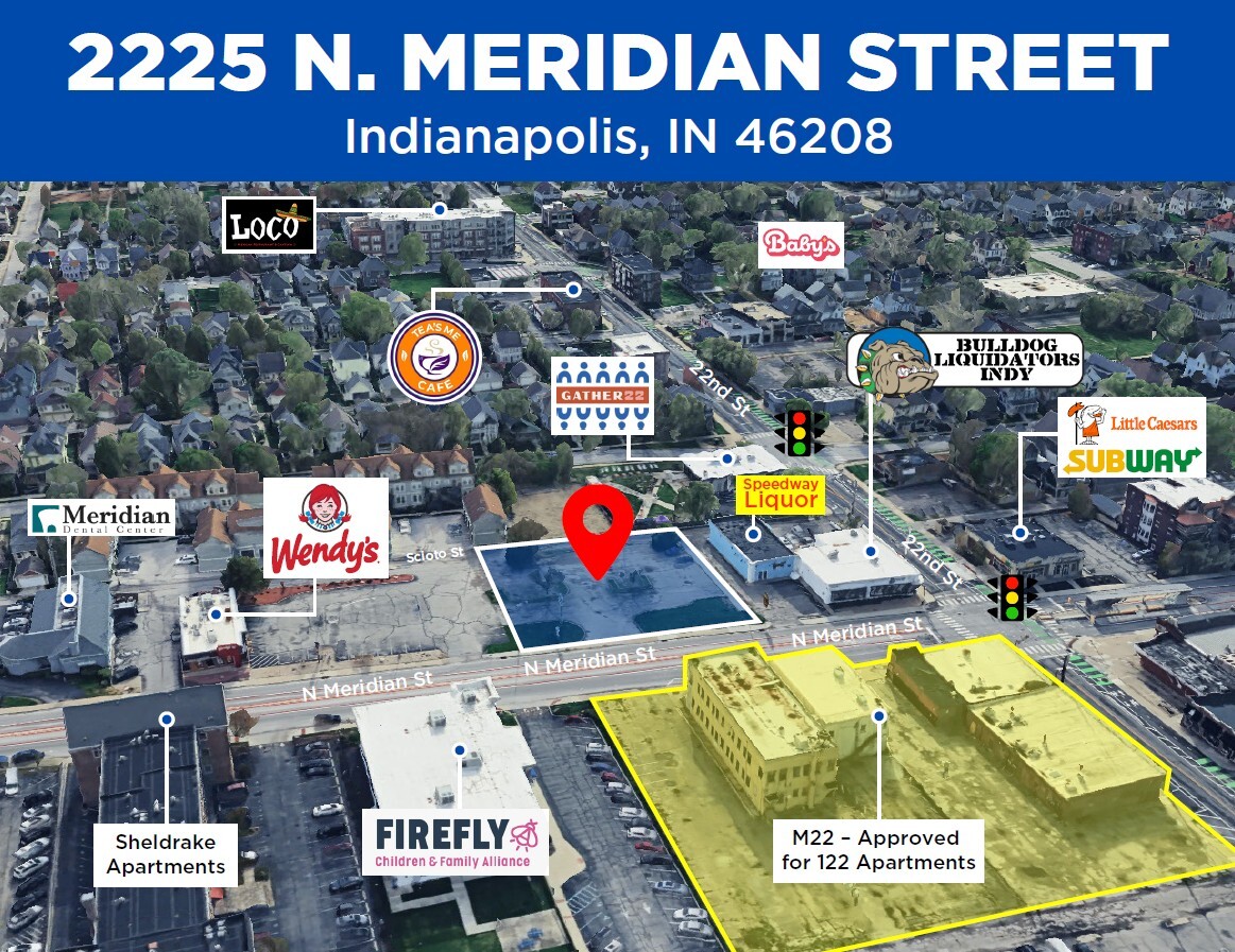 2225 Meridian, Indianapolis, IN à vendre Photo du bâtiment- Image 1 de 2