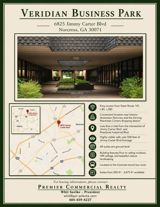 Plus de détails pour 6825 Jimmy Carter Blvd, Norcross, GA - Bureau à louer
