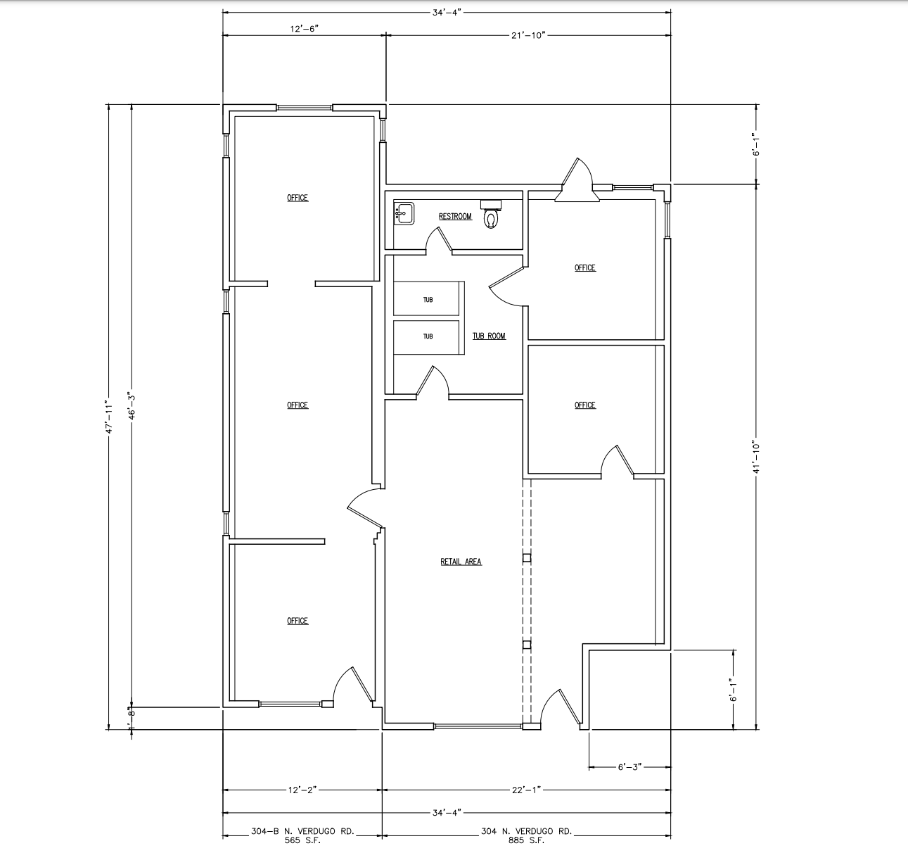 304 N Verdugo Rd, Glendale, CA à louer Plan d  tage- Image 1 de 1