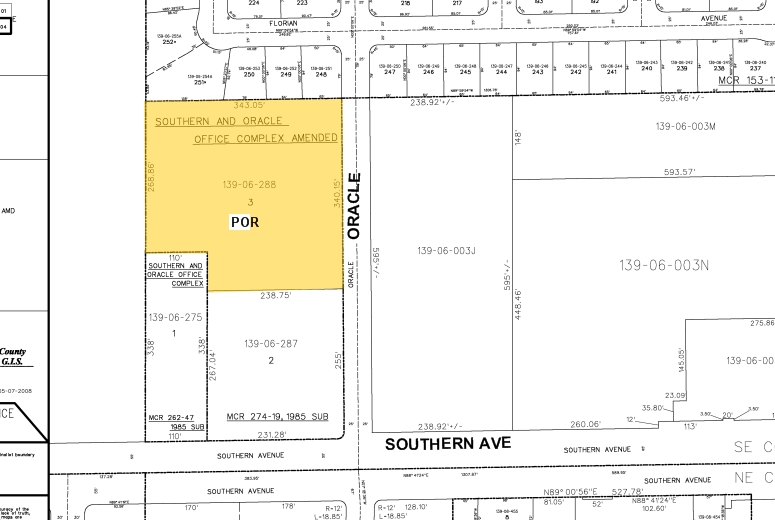 1818 E Southern Ave, Mesa, AZ à louer - Plan cadastral - Image 2 de 7