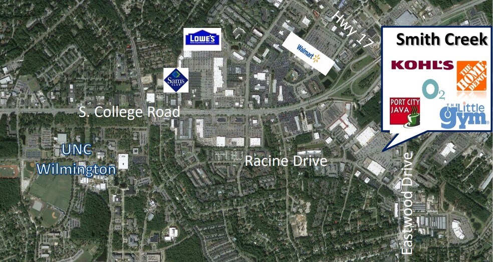 132 Racine Dr, Wilmington, NC for lease - Aerial - Image 2 of 3