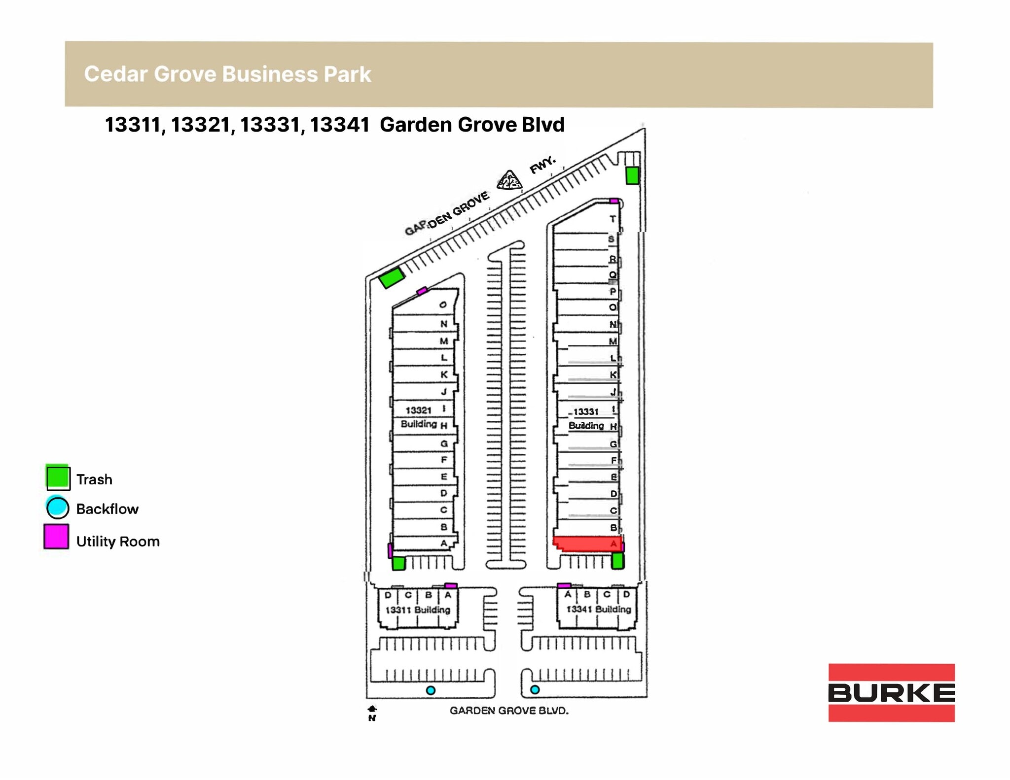 13331 Garden Grove Blvd, Garden Grove, CA à louer Plan de site- Image 1 de 1