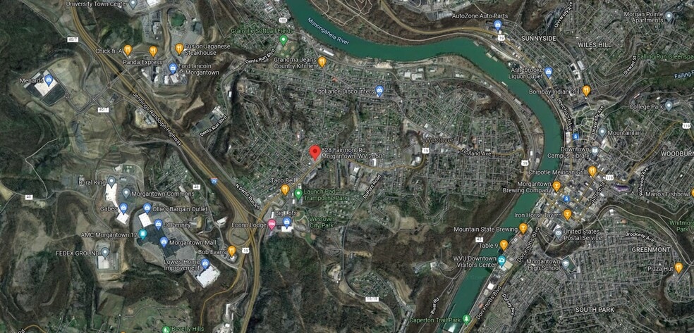 828 Fairmont Rd, Morgantown, WV for sale - Aerial - Image 2 of 9
