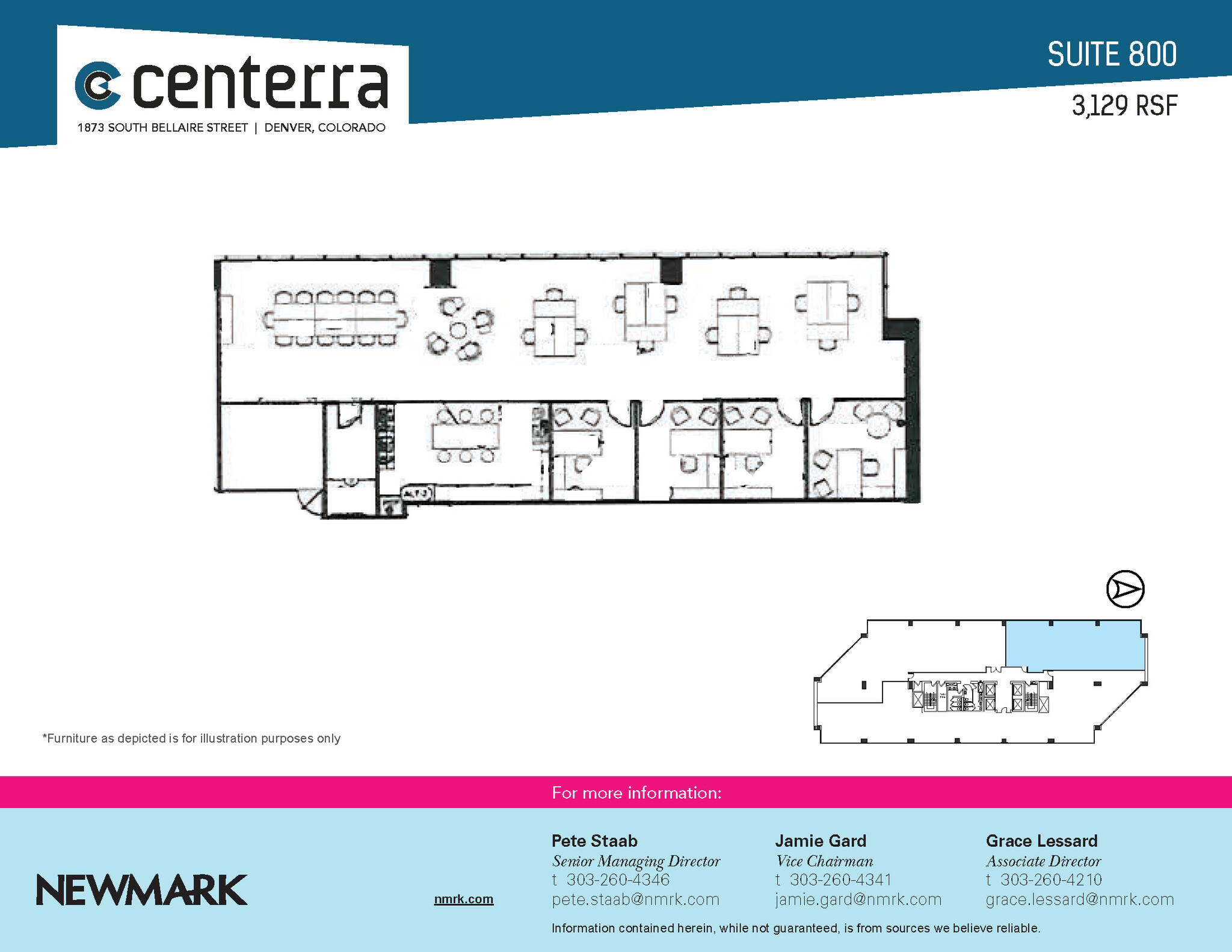 1873 S Bellaire St, Denver, CO for lease Floor Plan- Image 1 of 2