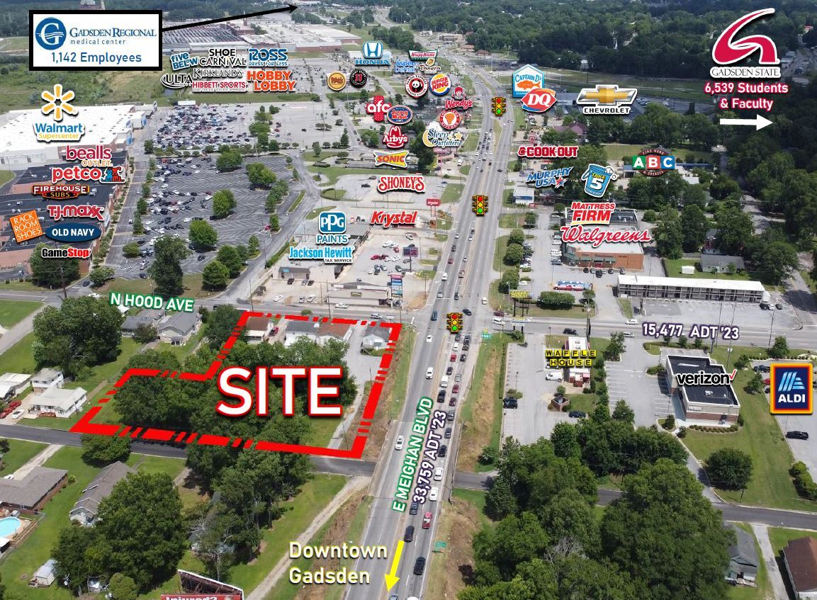 300-304 N Hood Ave, Gadsden, AL à vendre Photo du bâtiment- Image 1 de 6