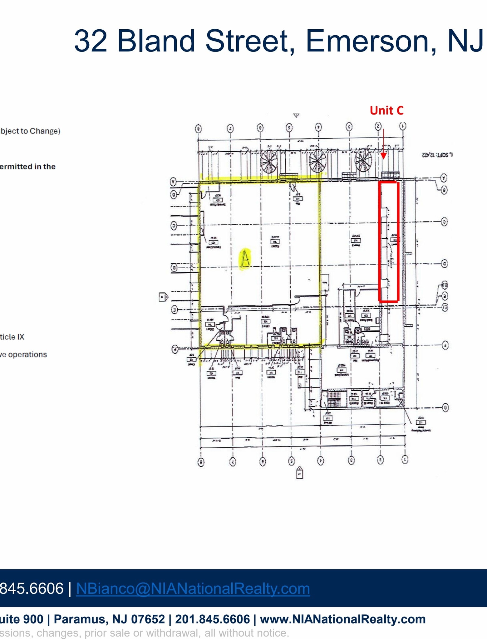 32 Bland St, Emerson, NJ for lease Floor Plan- Image 1 of 1