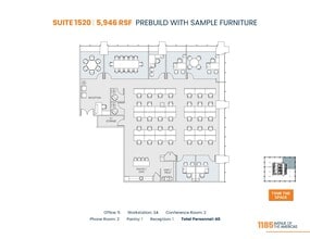 1185 Avenue of the Americas, New York, NY for lease Floor Plan- Image 2 of 4