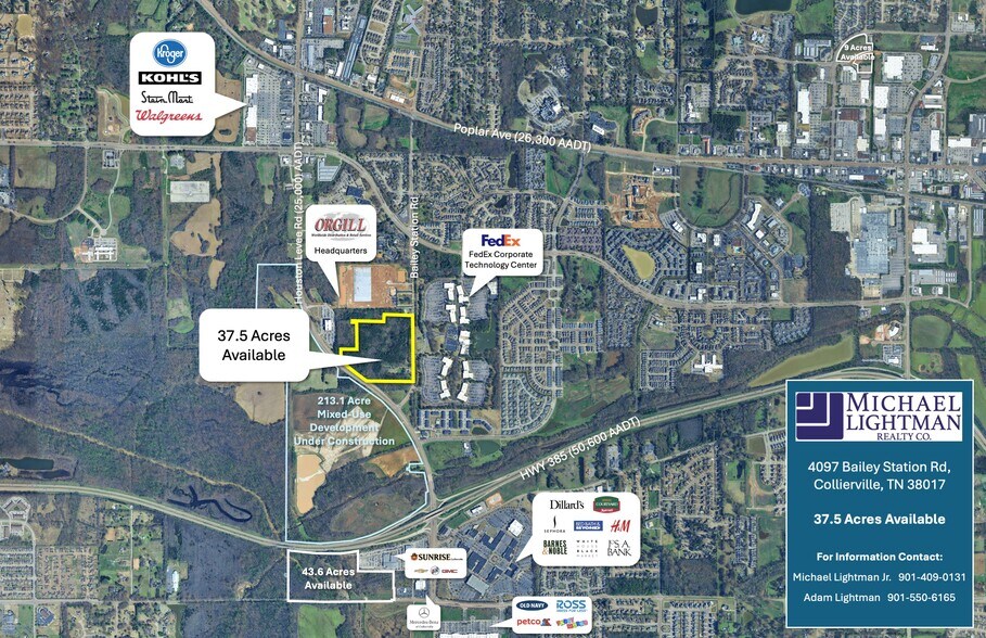 4135 Bailey Station Rd, Collierville, TN à vendre - Aérien - Image 2 de 2