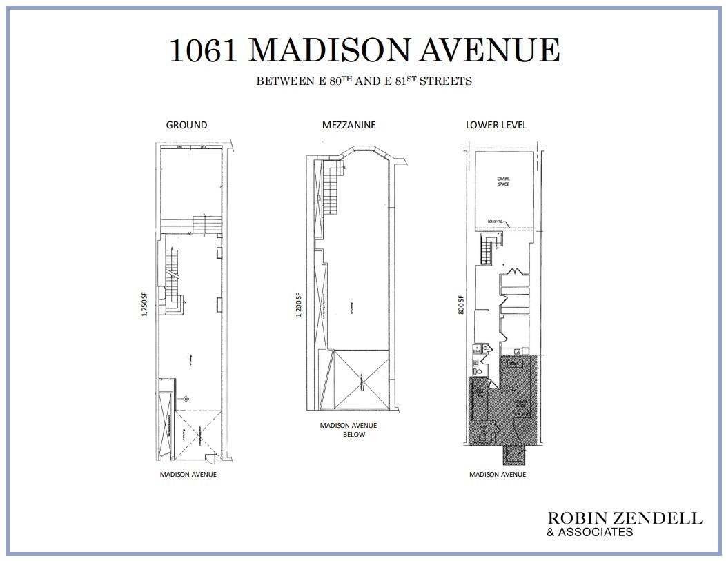 1061 Madison Ave, New York, NY à louer Plan d  tage- Image 1 de 1