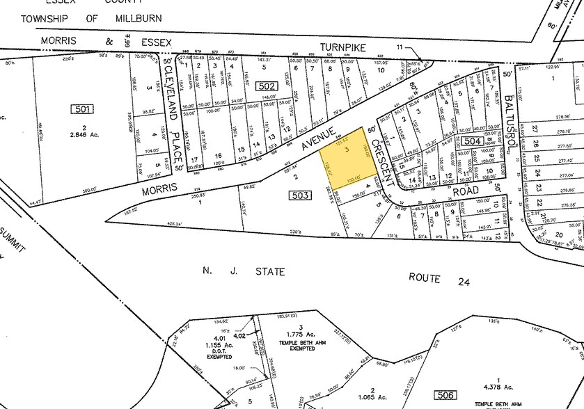 649 Morris Ave, Springfield, NJ à louer - Plan cadastral - Image 2 de 3