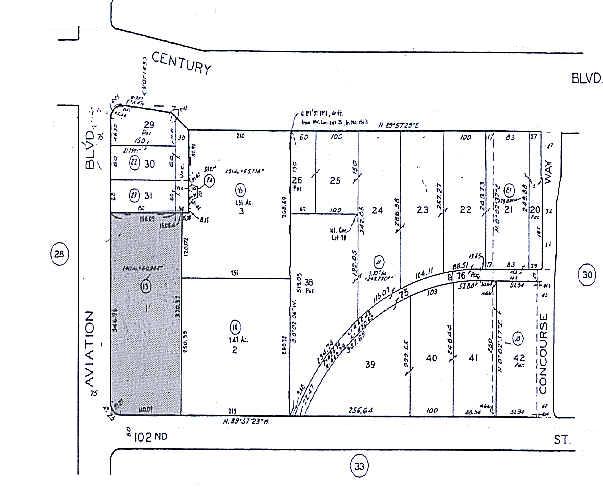 10100 Aviation Blvd, Los Angeles, CA à louer - Plan cadastral - Image 2 de 5