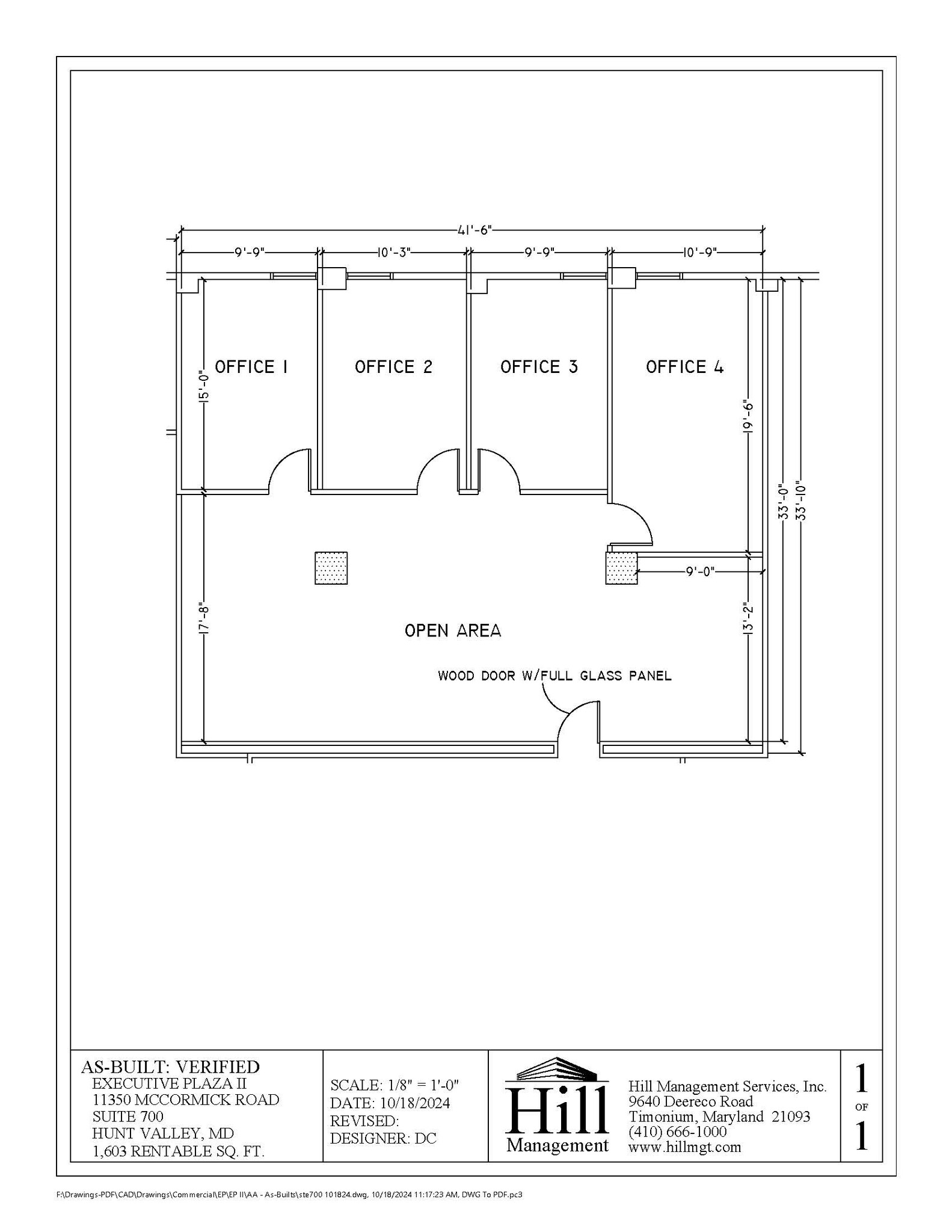 11350 McCormick Rd, Hunt Valley, MD à louer Plan d’étage- Image 1 de 1