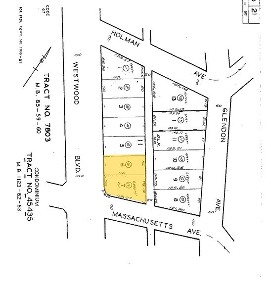 1650 Westwood Blvd, Los Angeles, CA à louer - Plan cadastral - Image 2 de 23