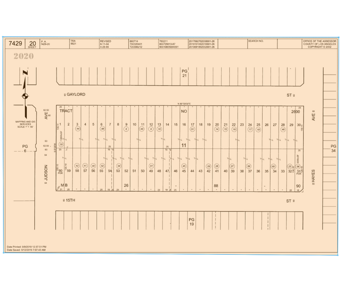 2144-2164 W Gaylord St, Long Beach, CA à vendre - Plan cadastral - Image 2 de 2