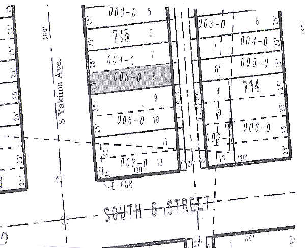 713-715 S Yakima Ave, Tacoma, WA à vendre - Plan cadastral - Image 2 de 9