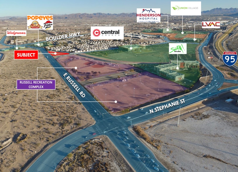 E Russell / 95, Henderson, NV for lease - Aerial - Image 2 of 3