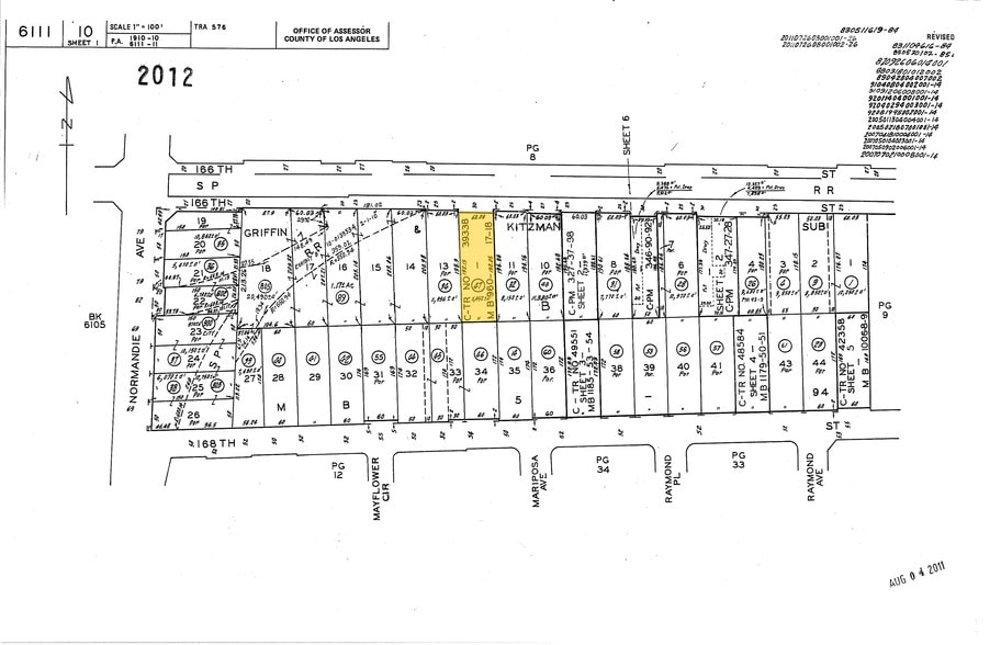 1316 W 166th St, Gardena, CA for sale - Plat Map - Image 3 of 3