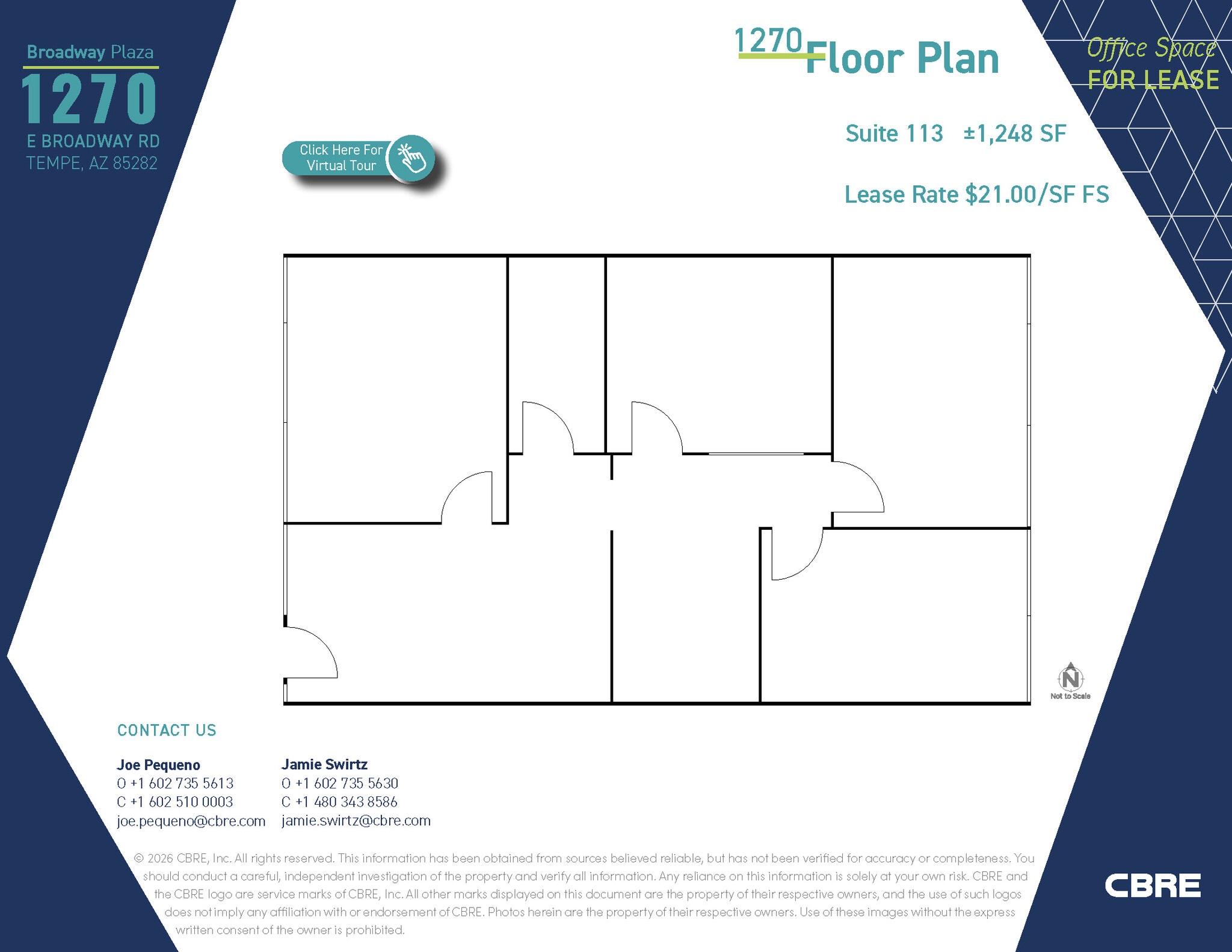 1232 E Broadway Rd, Tempe, AZ for lease Floor Plan- Image 1 of 1