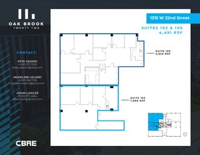 1315 W 22nd St, Oak Brook, IL for lease Floor Plan- Image 2 of 2