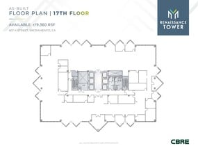 801 K St, Sacramento, CA à louer Plan d’étage- Image 1 de 2