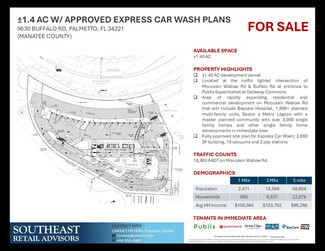 Plus de détails pour 9630 Buffalo rd, Palmetto, FL - Terrain à vendre