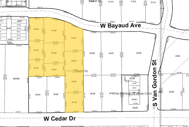 12596 W Bayaud Ave, Lakewood, CO for lease - Plat Map - Image 2 of 10