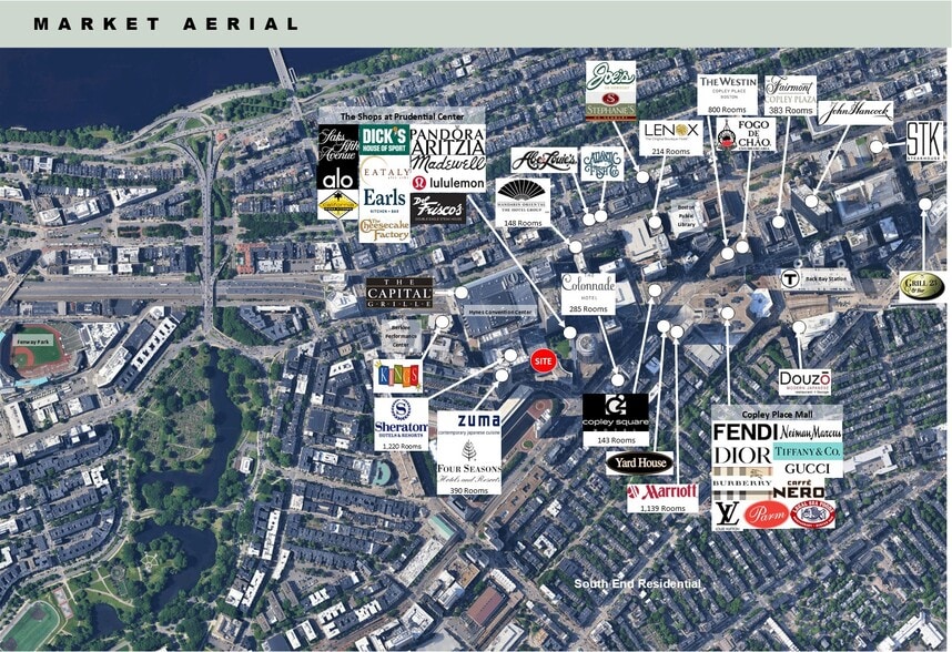 122 Belvidere St, Boston, MA for lease - Aerial - Image 2 of 5