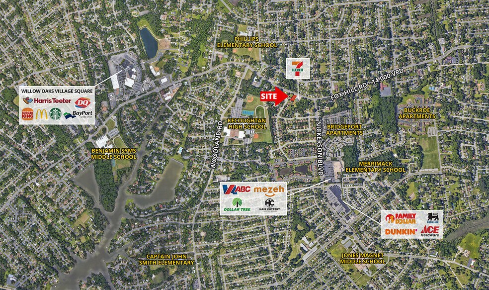 436 Fox Hill Rd, Hampton, VA à vendre - Aérien - Image 3 de 5