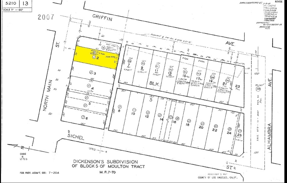 2824 N Main St, Los Angeles, CA for sale - Plat Map - Image 2 of 7