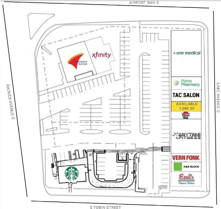 54-64 Rainier Ave S, Renton, WA à louer Plan de site- Image 1 de 1