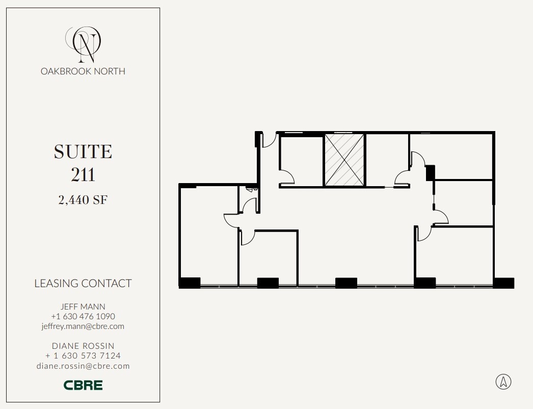 1200 Harger Rd, Oak Brook, IL à louer Plan d’étage- Image 1 de 1