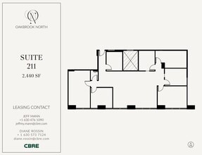 1200 Harger Rd, Oak Brook, IL à louer Plan d’étage- Image 1 de 1