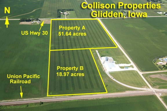 US Hwy 30 & Sycamore Ave, Glidden, IA for sale - Aerial - Image 1 of 2