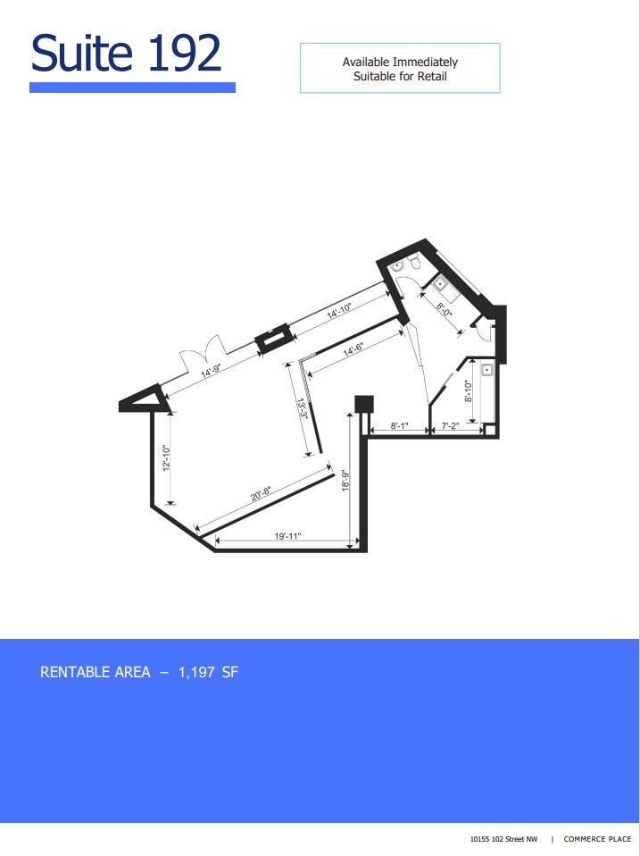 10155 102nd St NW, Edmonton, AB à louer Plan d’étage- Image 1 de 1