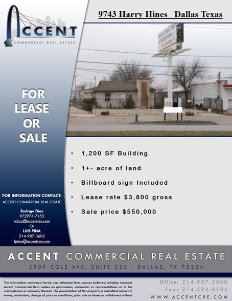 9743 Harry Hines Blvd, Dallas, TX for lease - Building Photo - Image 1 of 1