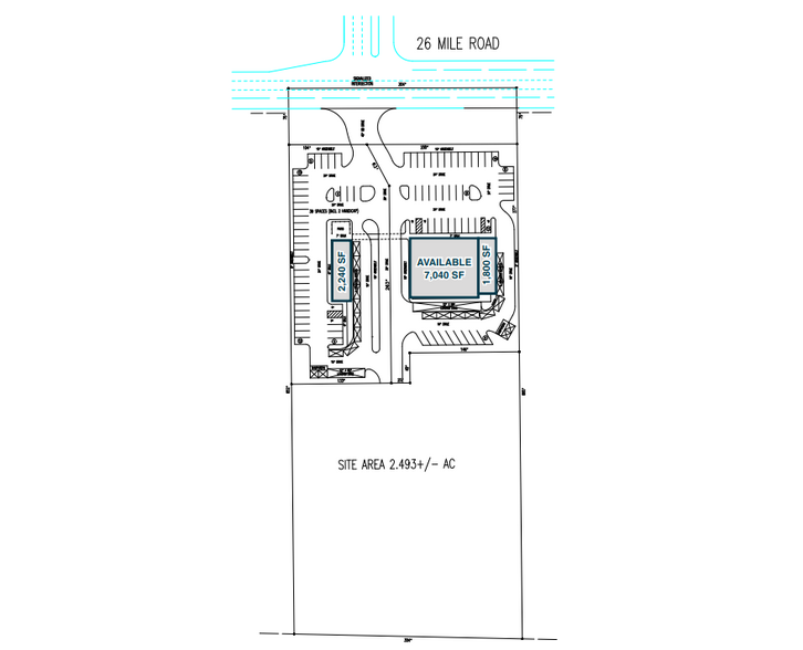 36560 26 Mile Rd, New Baltimore, MI à louer - Plan de site - Image 2 de 2