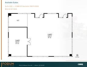 1482 E Williams Field Rd, Gilbert, AZ à louer Plan d’étage- Image 1 de 1