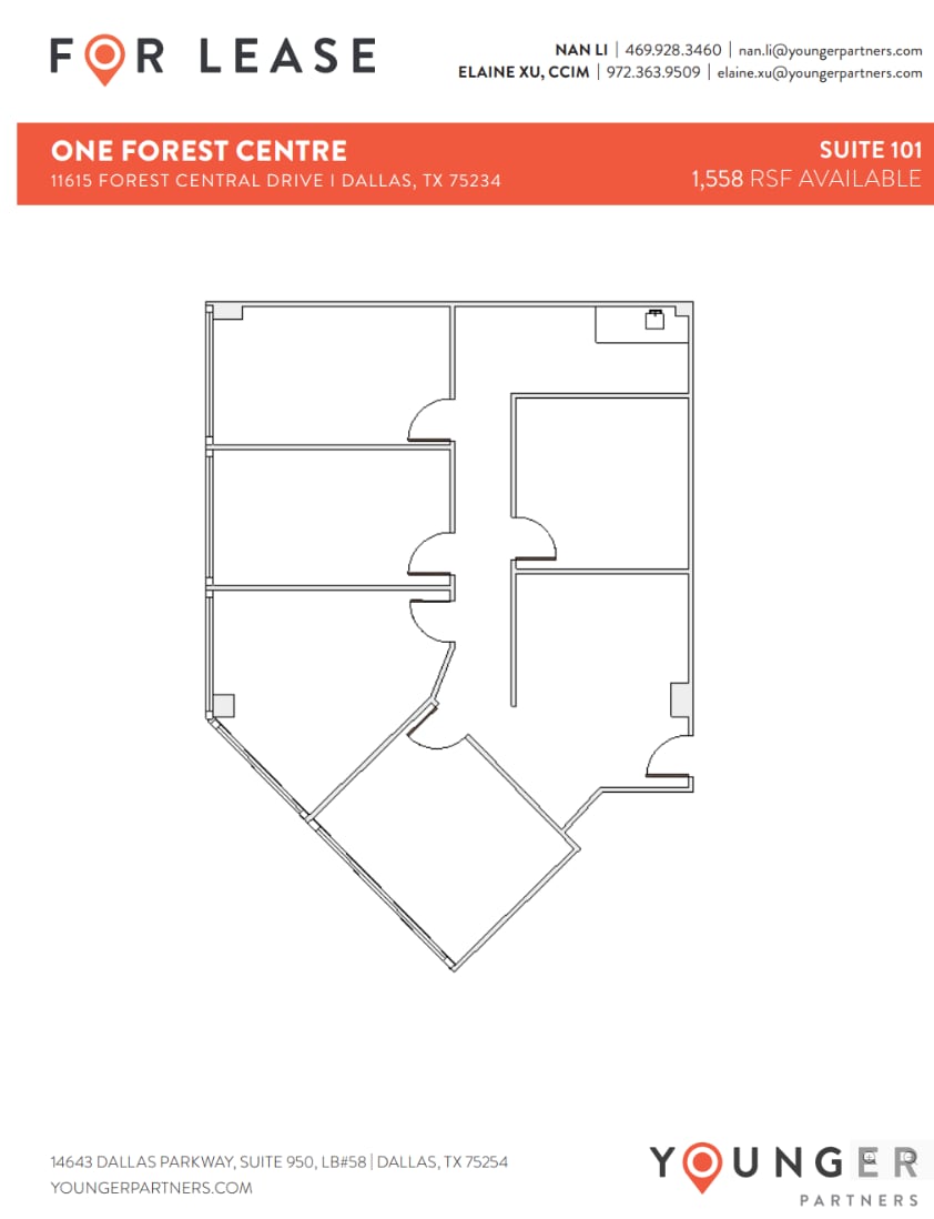 11615 Forest Central Dr, Dallas, TX à louer Plan d’étage- Image 1 de 1