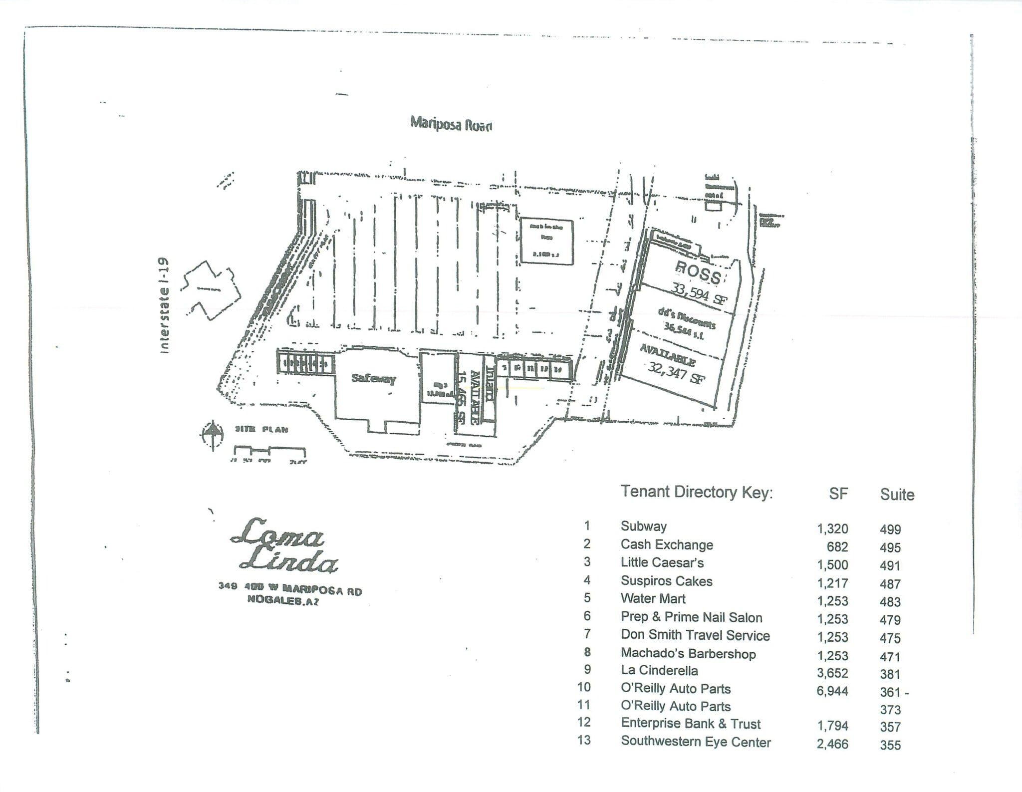 351-499 W Mariposa Rd, Nogales, AZ for lease Site Plan- Image 1 of 1