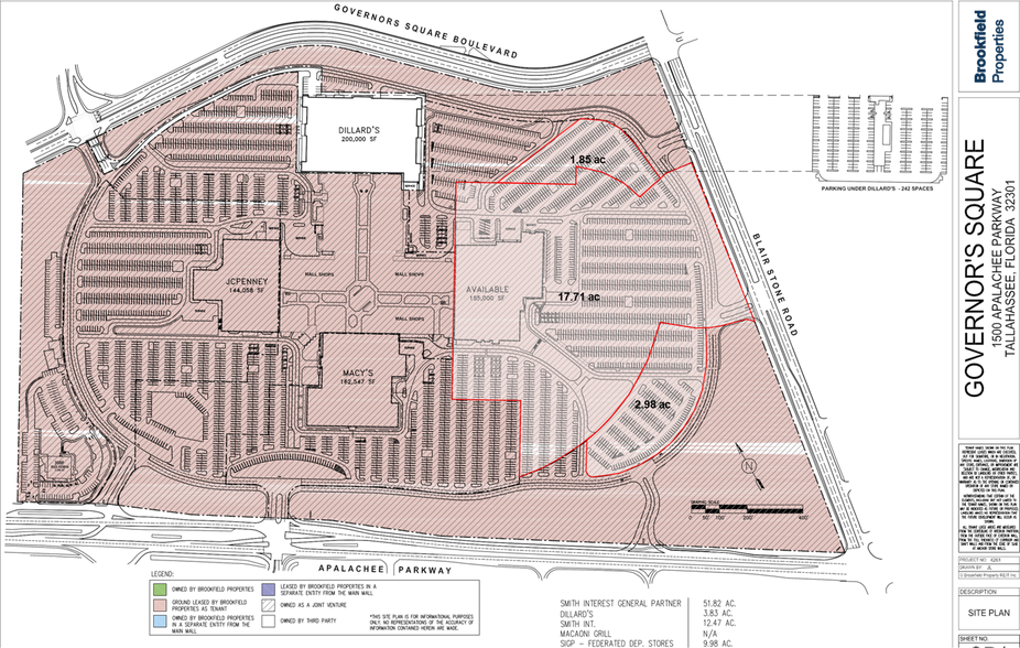 1500 Apalachee Pky, Tallahassee, FL for lease - Site Plan - Image 2 of 4
