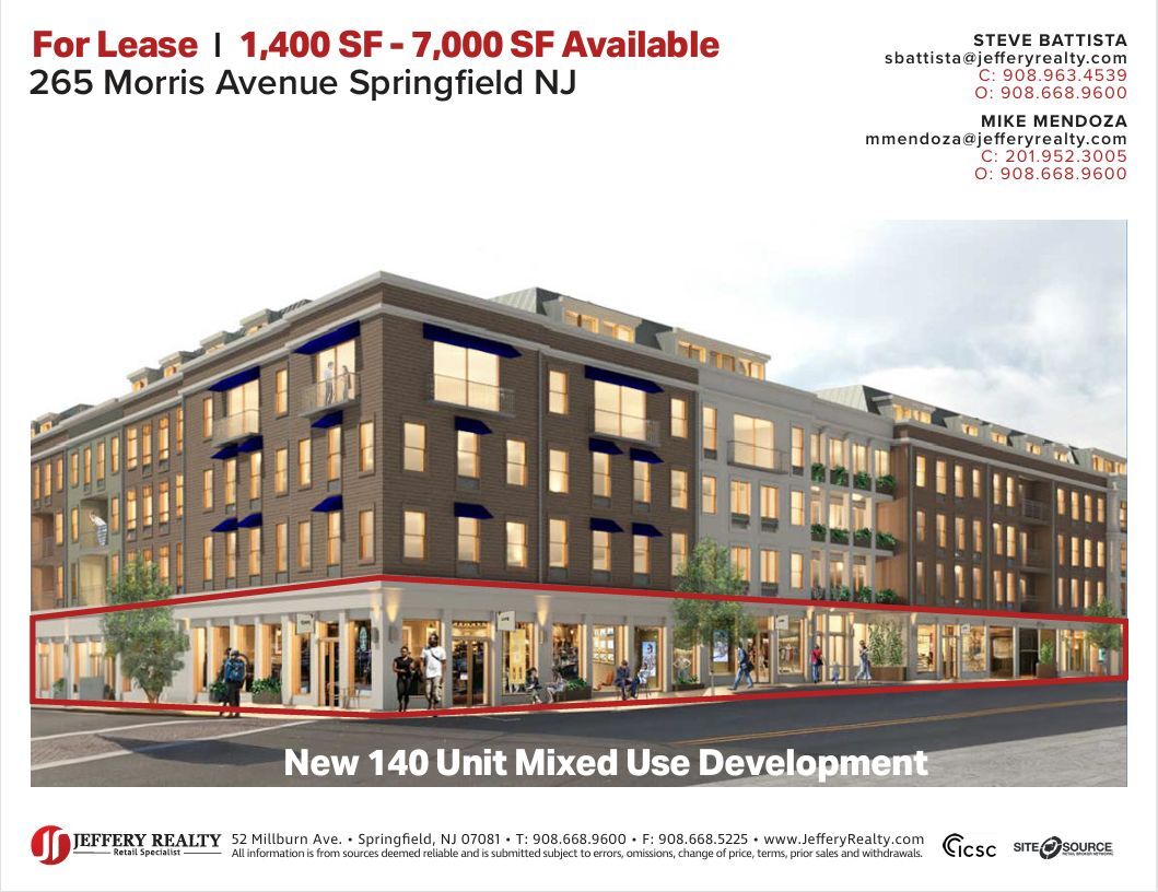 265 Morris Ave, Springfield, NJ à louer Photo du bâtiment- Image 1 de 4