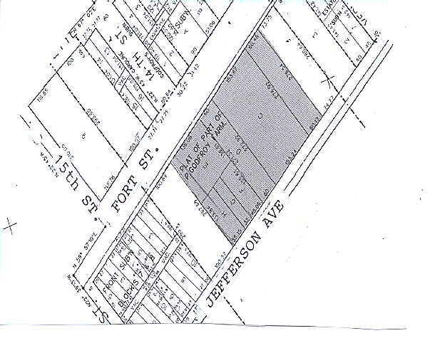 2121-2225 W Fort St, Detroit, MI for lease - Plat Map - Image 3 of 16