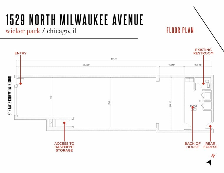 1529 N Milwaukee Ave, Chicago, IL for lease - Floor Plan - Image 2 of 2