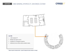3550 General Atomics Ct, San Diego, CA à louer Plan d’étage- Image 1 de 1